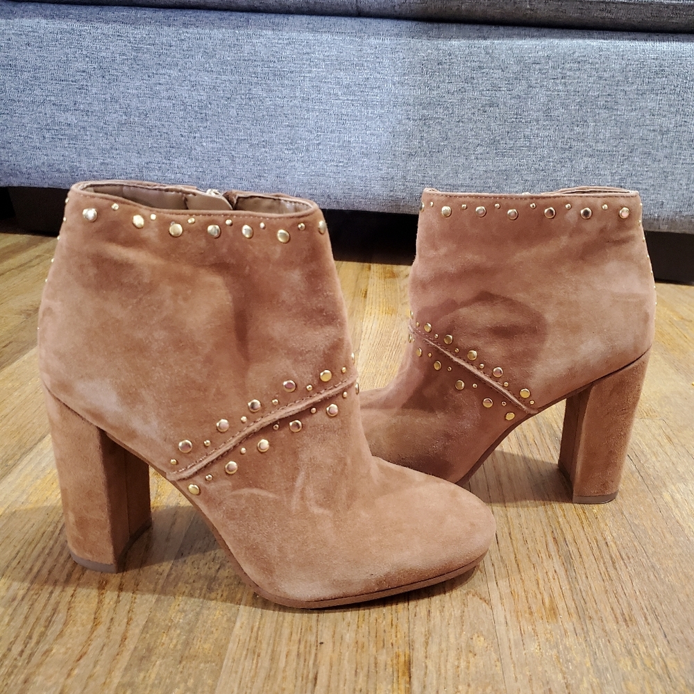 Sam Edelman Ankle Boots Suede Studded Size 6